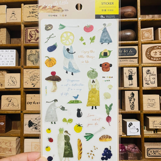 BERG x Pion Gardening Girls Sticker Sheet