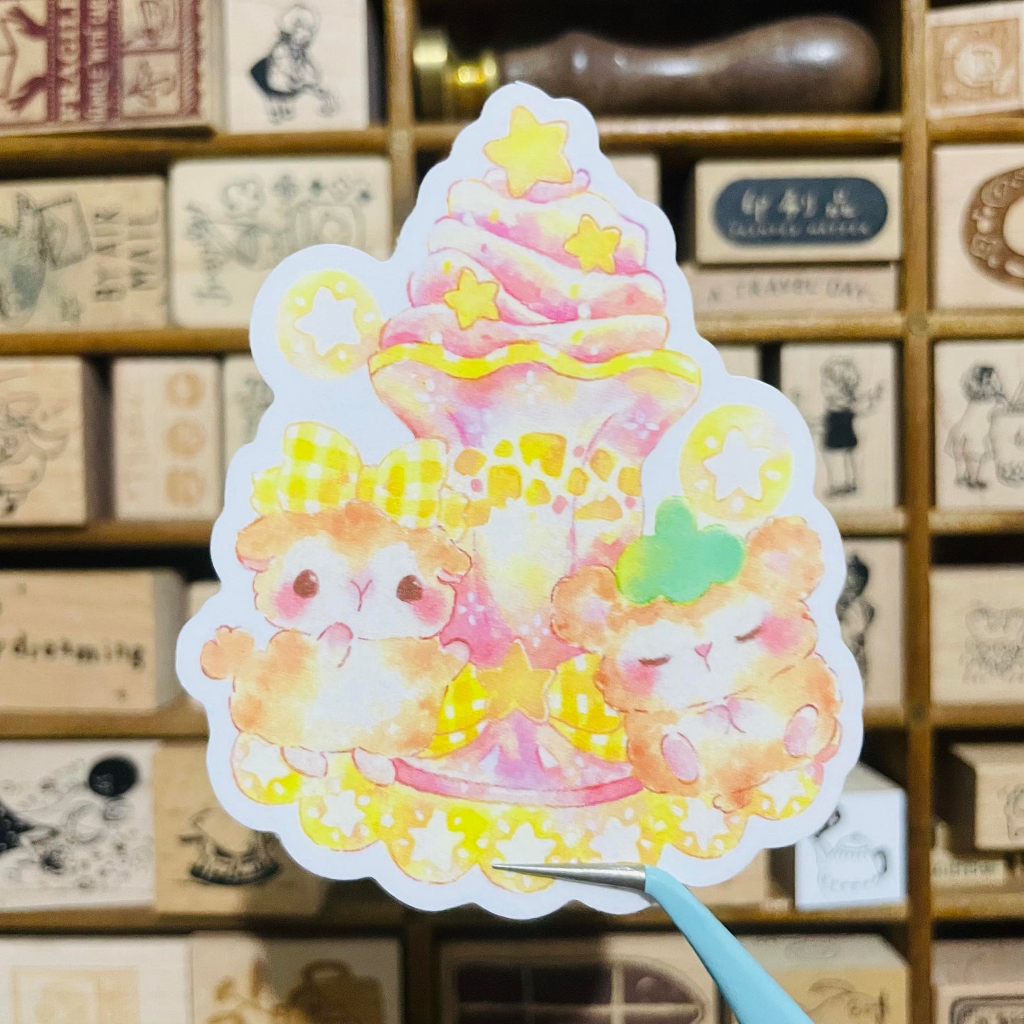 Thea Illustration Hammies Dessert Sticker