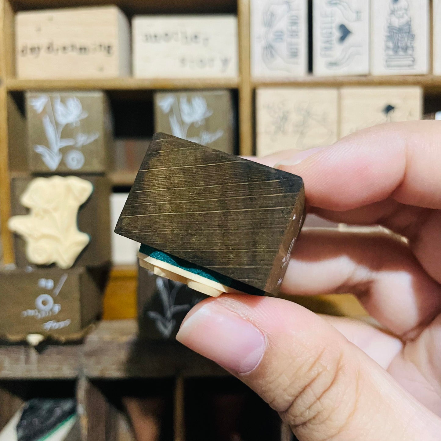 somesortoffern Flame Lily Wood Stamp