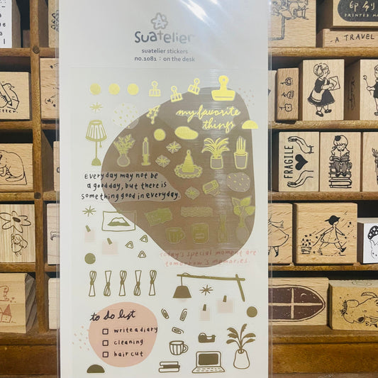 Suatelier Design on the desk sticker sheet