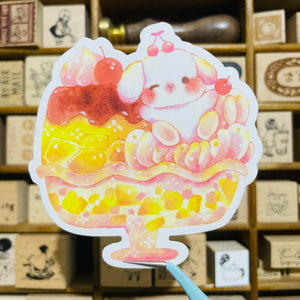 Thea Illustration Bunny Dessert Sticker