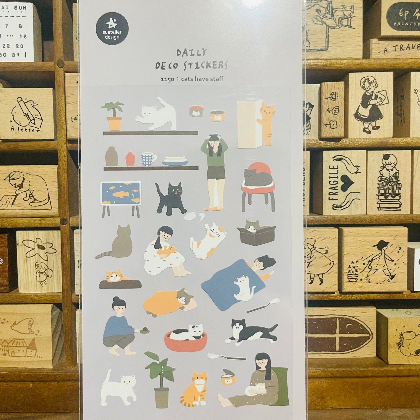Suatelier Design cats have staff sticker sheet