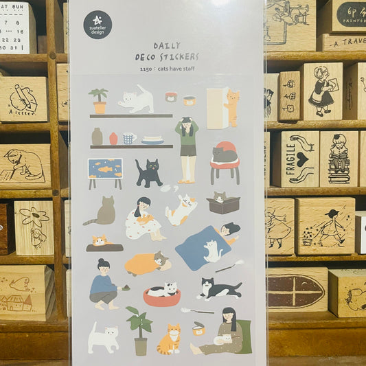 Suatelier Design cats have staff sticker sheet