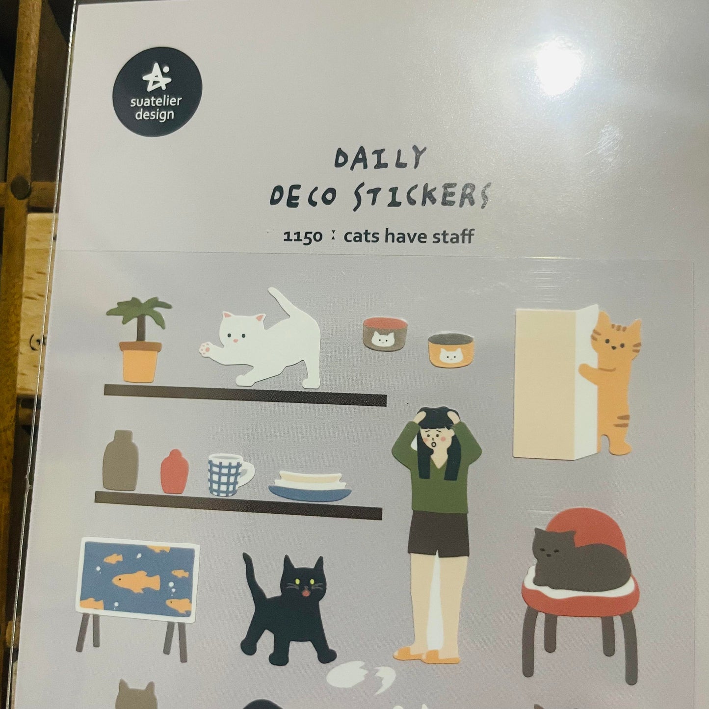 Suatelier Design cats have staff sticker sheet