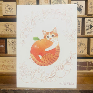 Davidcookslove Orange Cat Postcard