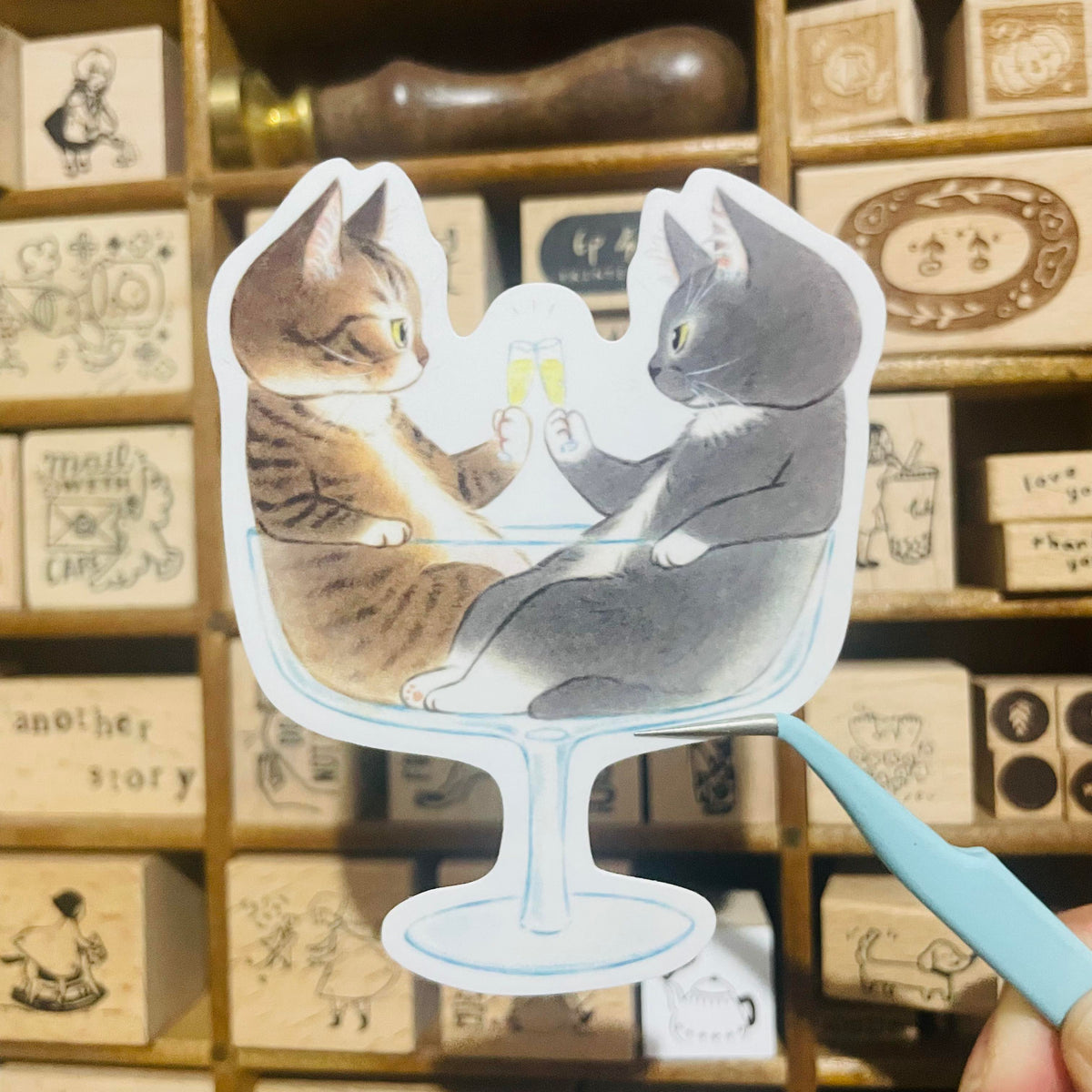 Davidcookslove Toast Cat Waterproof Sticker – Tokubetsumemori
