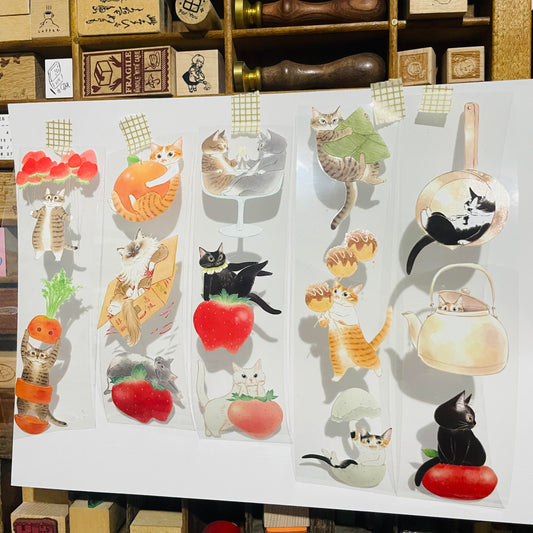 Davidcookslove Kitchen Food Cats PET Tape Samples and Rolls