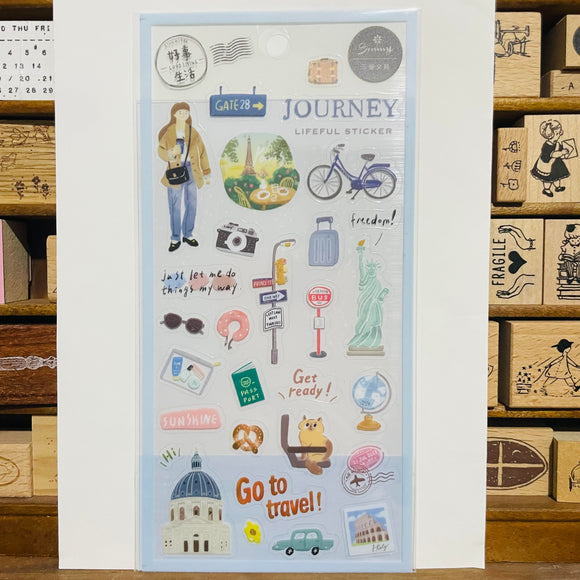 SUNNY Blue Journey Transparent Sticker Sheet