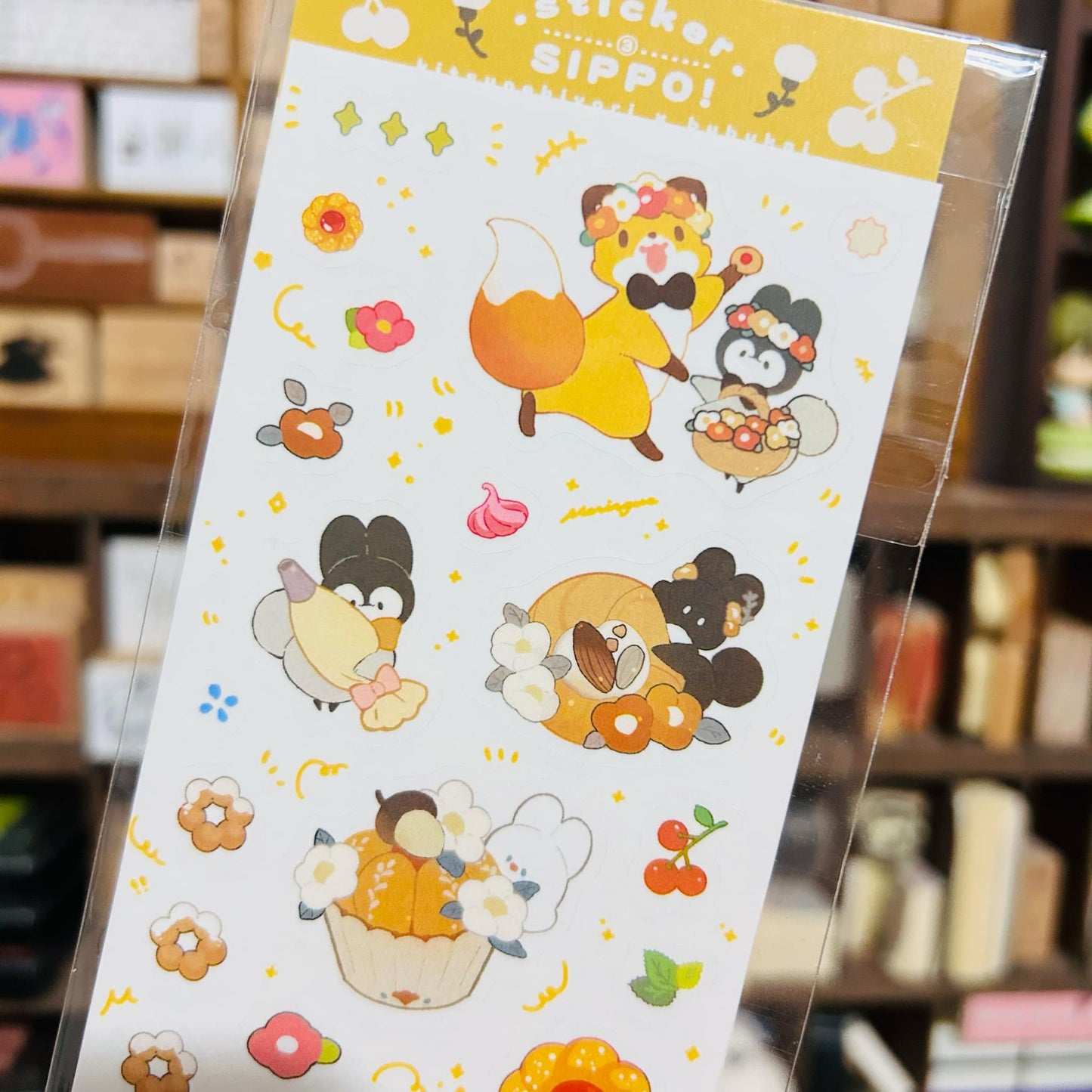Kitsunebiyori x Bubukai Yellow Sticker Sheet