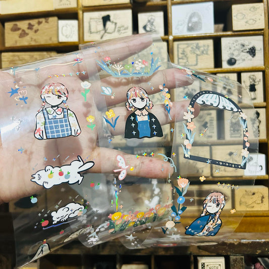 wohenlanduo Framed Girls PET Full Roll and Samples