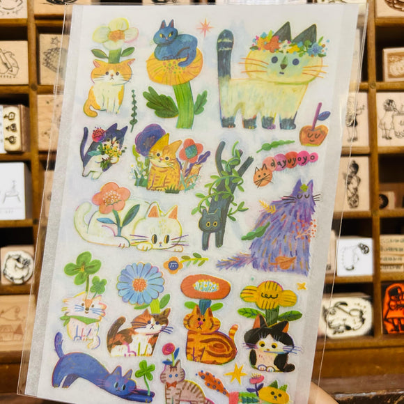 Dayuyoyo Cats Transfer Sticker Sheet Set