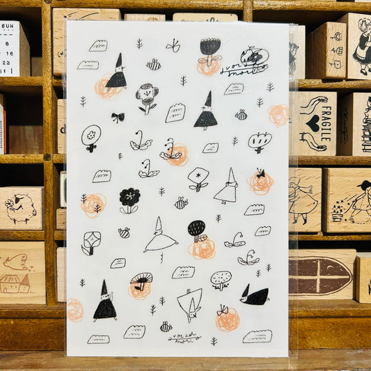 avocadomori Flowers Room Transfer Sticker Sheets