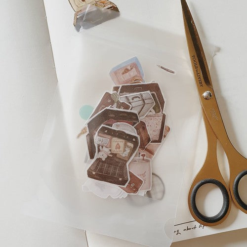 Yeoncharm Leather Suitcase Washi Tape Roll and Sample