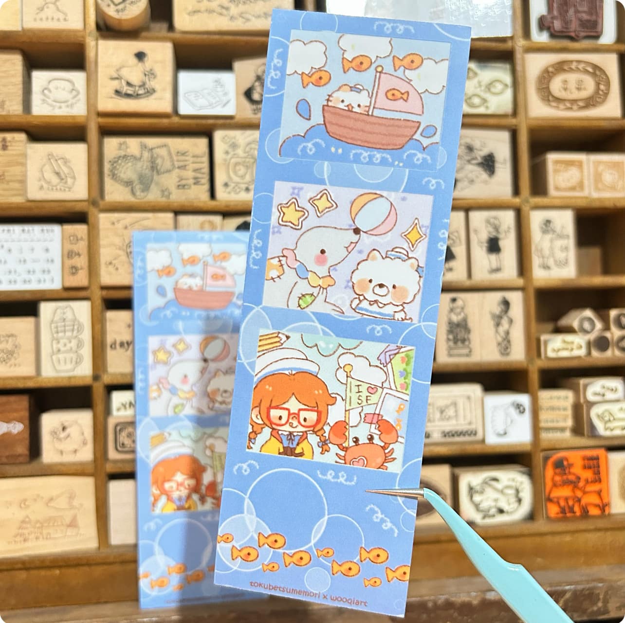 Tokubetsumemori x wooqiart San Francisco Sticker Polaroid Set