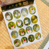 2024 Washi Date Black Daily Sticker Book