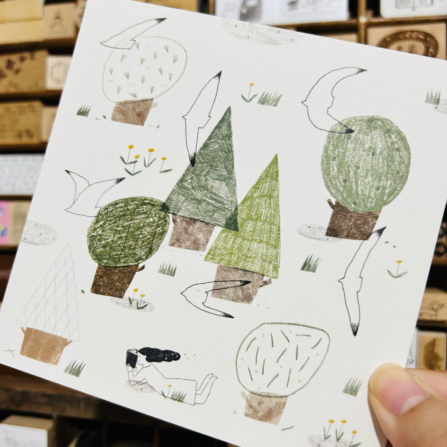 avocadomori Moment of Reading Postcard