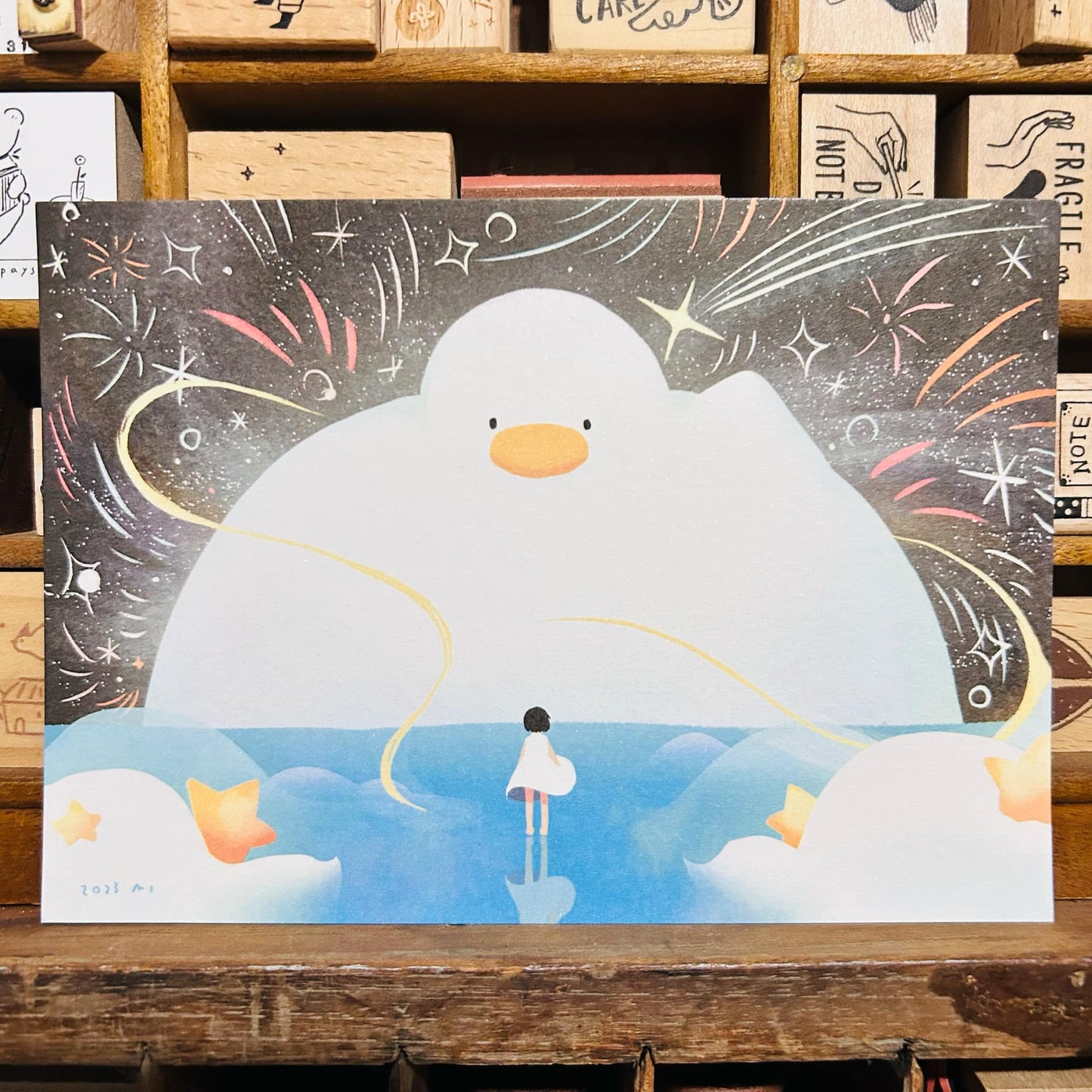 Sky Coffee Big Duck Postcard