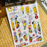 2024 Washi Date Cream Daily Sticker Book