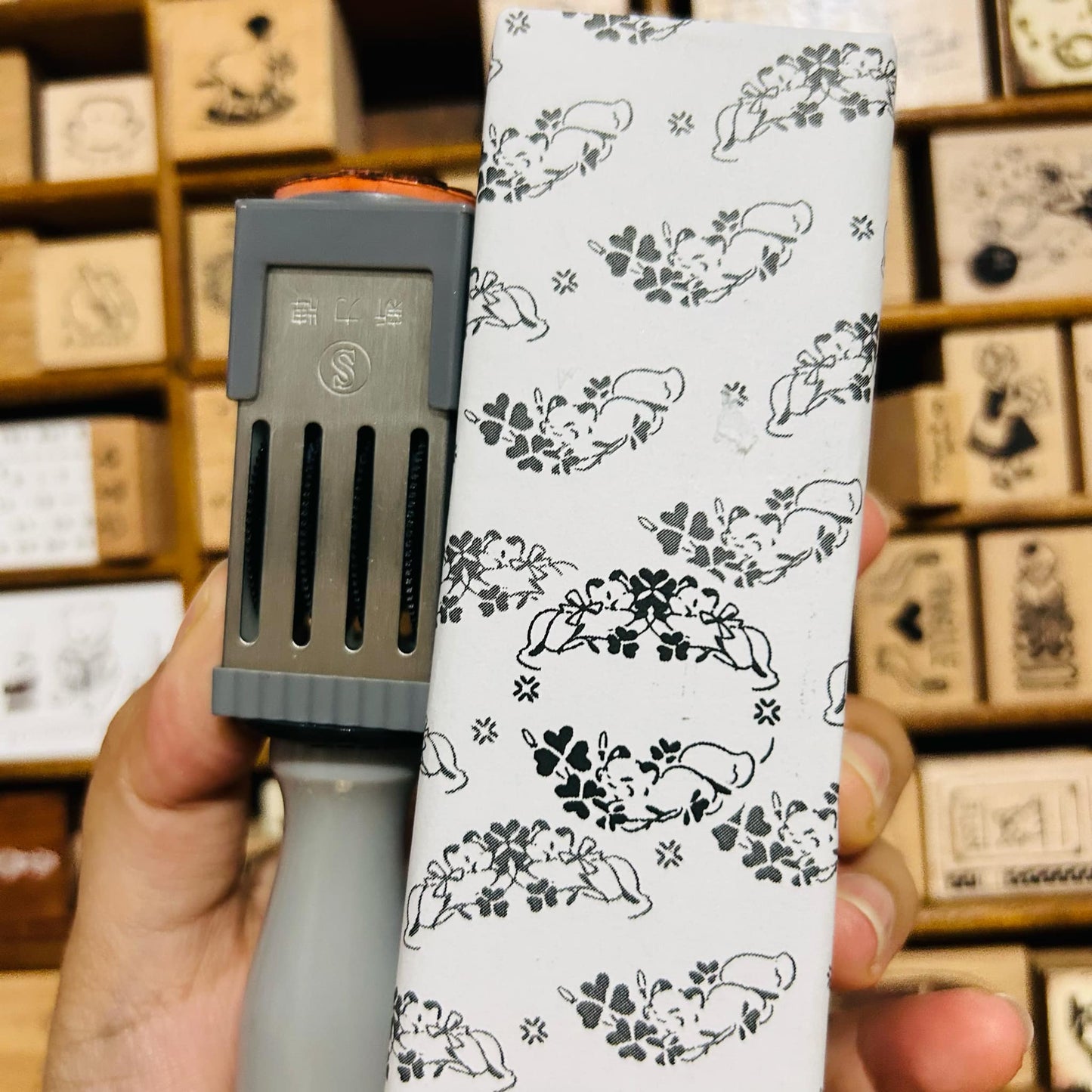 Kitsunebiyori Date Stamp: Clover and Fox