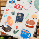 Sky Coffee Daily Zakka Transfer Sticker Sheet Set