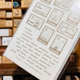 Oeda Letterpress Brown Sticker Sheet