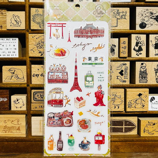 Hello Studio Tokyo Sanpo Sticker Sheet