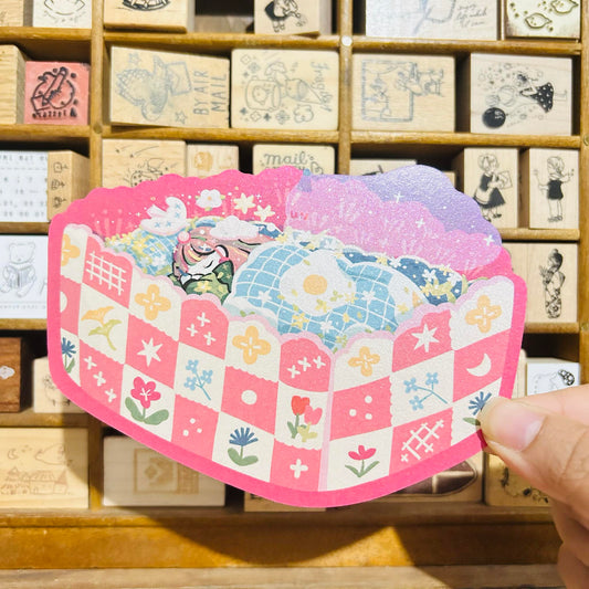 wohenlanduo Sleeping Die Cut Postcard