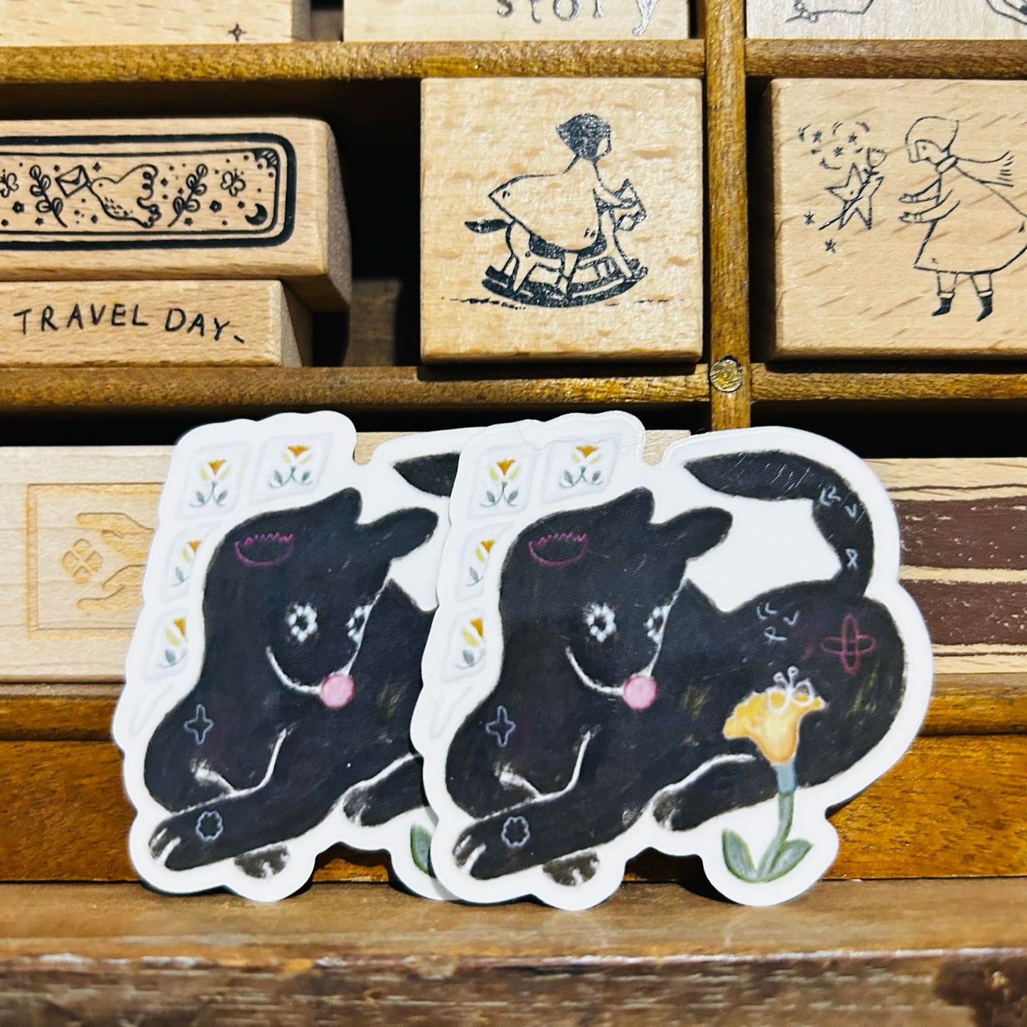 misshoegg Market-only Black Dog Sticker