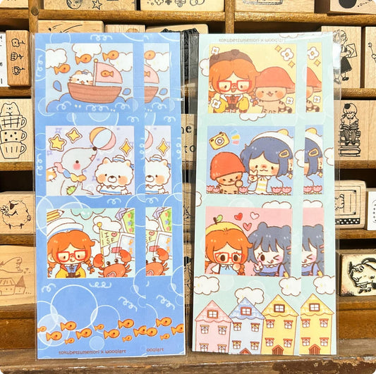 Tokubetsumemori x wooqiart San Francisco Sticker Polaroid Set