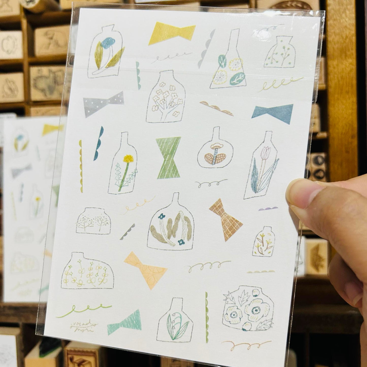 avocadomori Summer Glass Sticker and Postcard Set
