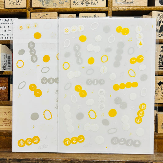 avocadomori Round Rhythm Sticker and Postcard Set