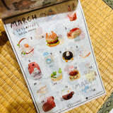 2024 Washi Date Black Daily Sticker Book