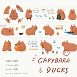 Sky Coffee Duck and Capybara PET Tape and Sample