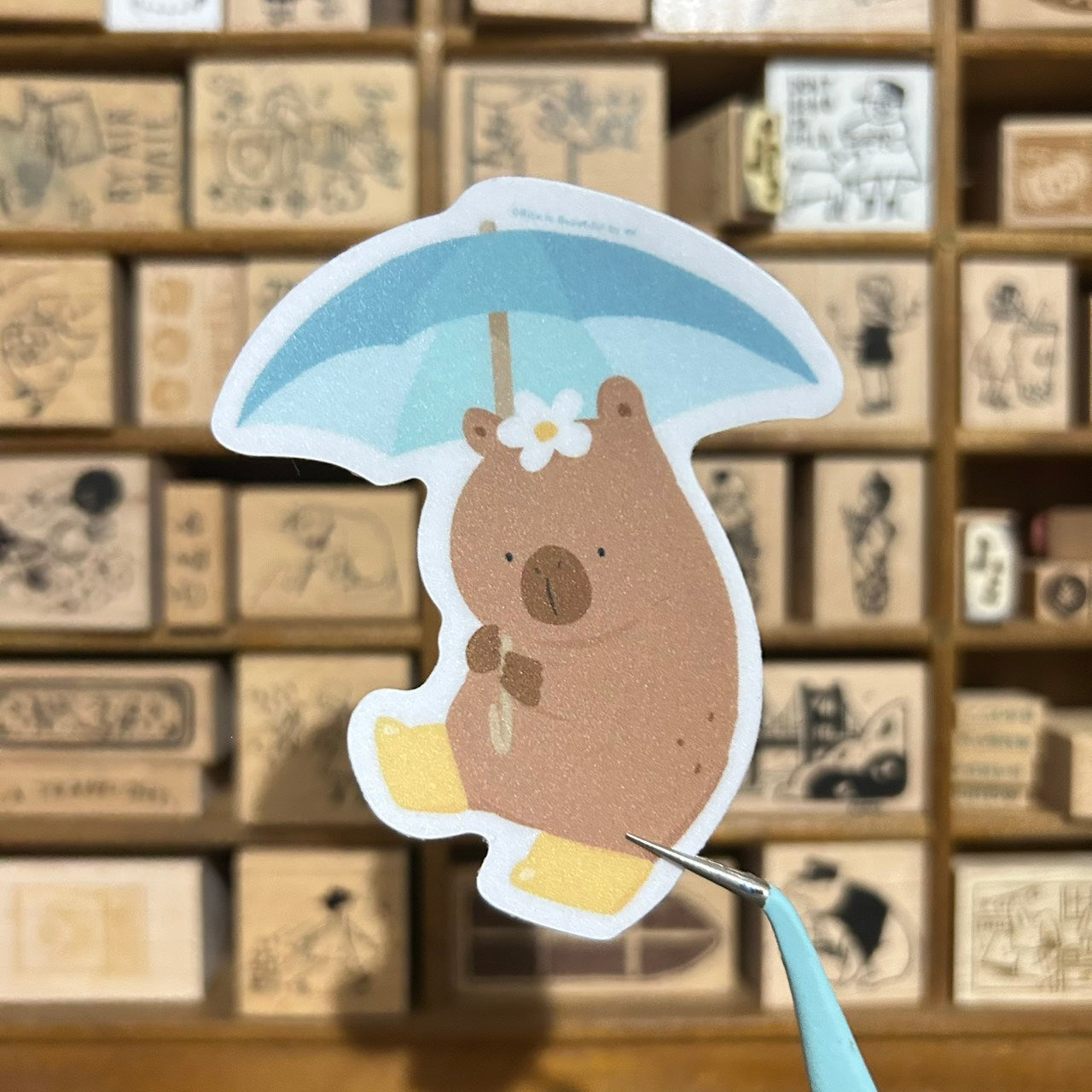 Sky Coffee Rain Rain Waterproof Sticker