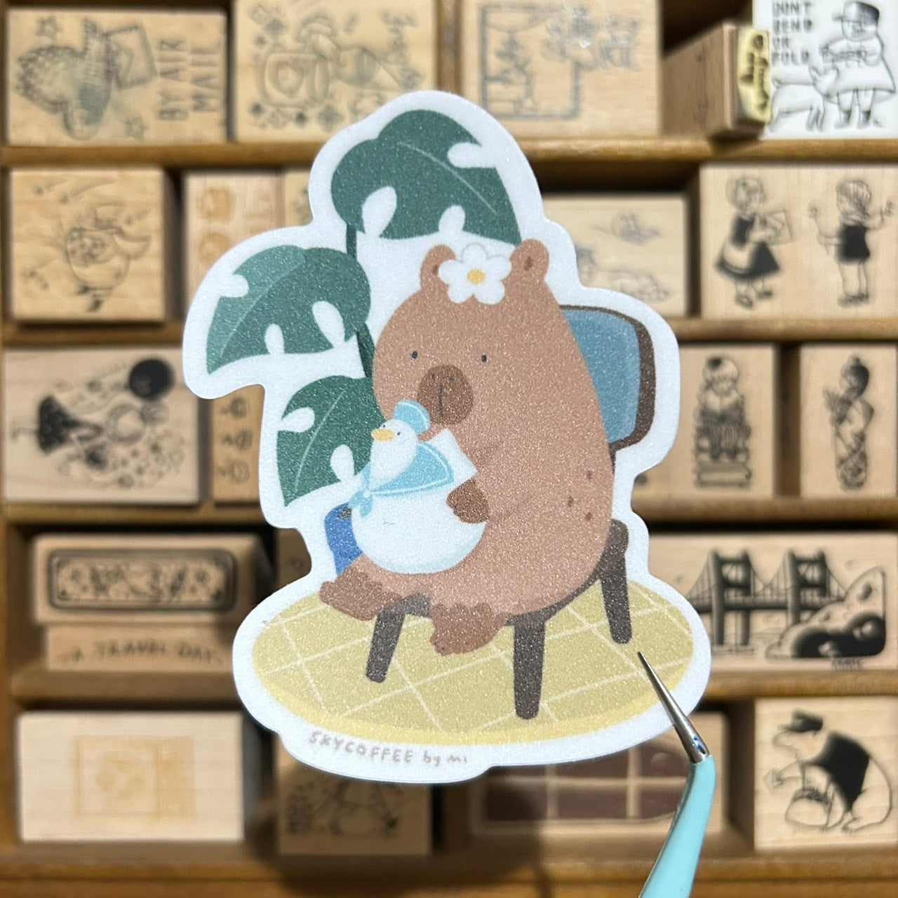 Sky Coffee Comfort Waterproof Sticker