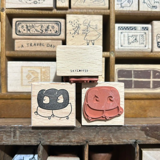 Sky Coffee Bread Duck Rubber Stamp