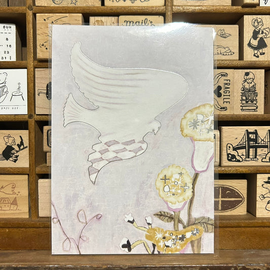 misshoegg Bird Foiled Postcard