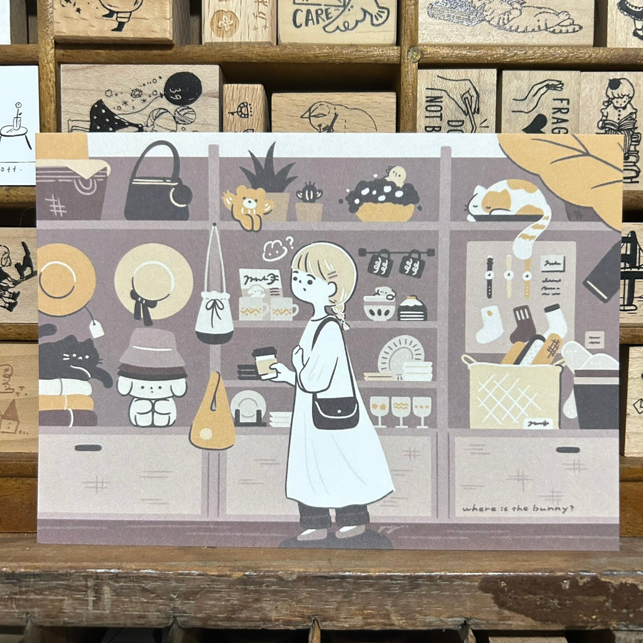 YuYing Browsing Postcard