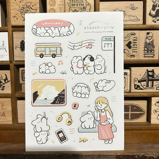 YuYing Commute Music Sticker Sheet