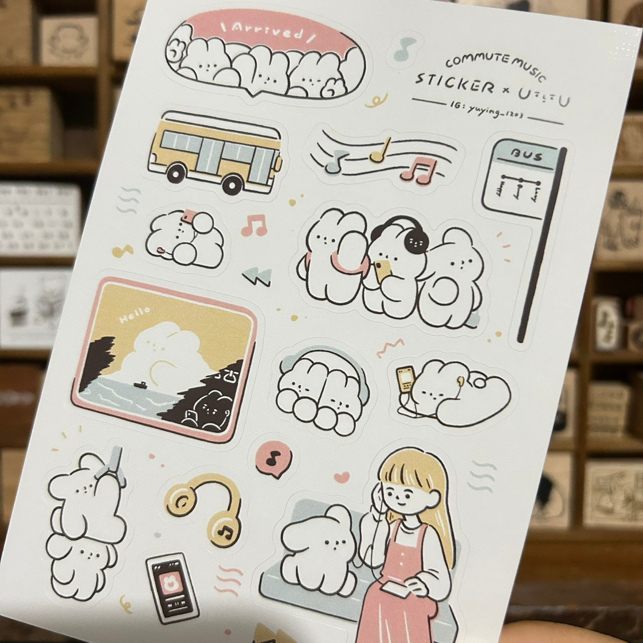 YuYing Commute Music Sticker Sheet