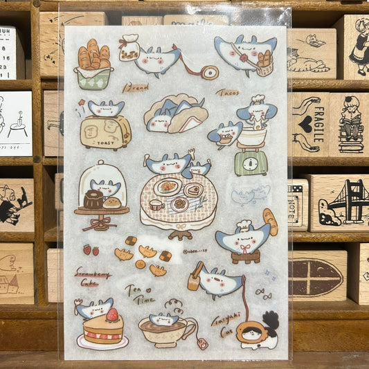 UBEE Manta Ray Bakery Transfer Sticker Sheet