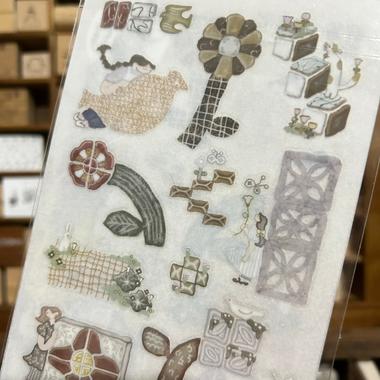 misshoegg Flower Tiles Transfer Sticker Sheets