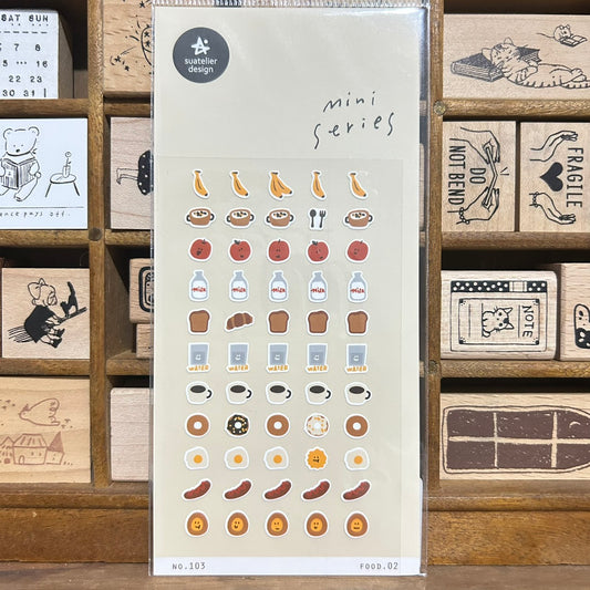 Suatelier mini series Breakfast Sticker Sheet