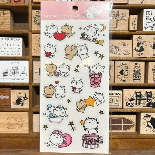 CAT CAT Love Life Transparent Sticker Sheet