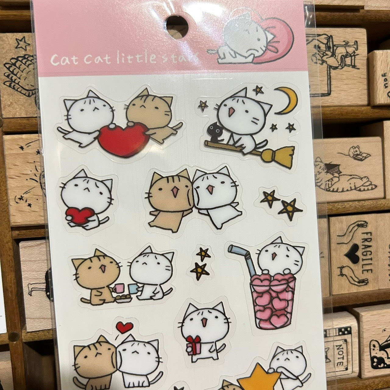 CAT CAT Love Life Transparent Sticker Sheet