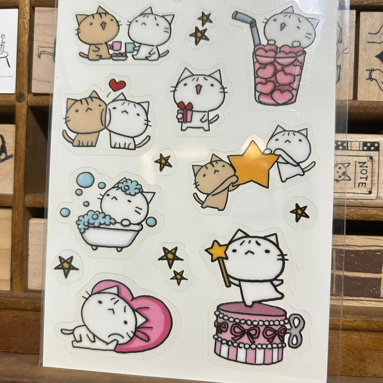 CAT CAT Love Life Transparent Sticker Sheet