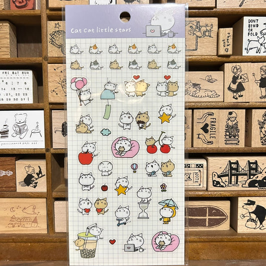 CAT CAT Daily Life Transparent Sticker Sheet