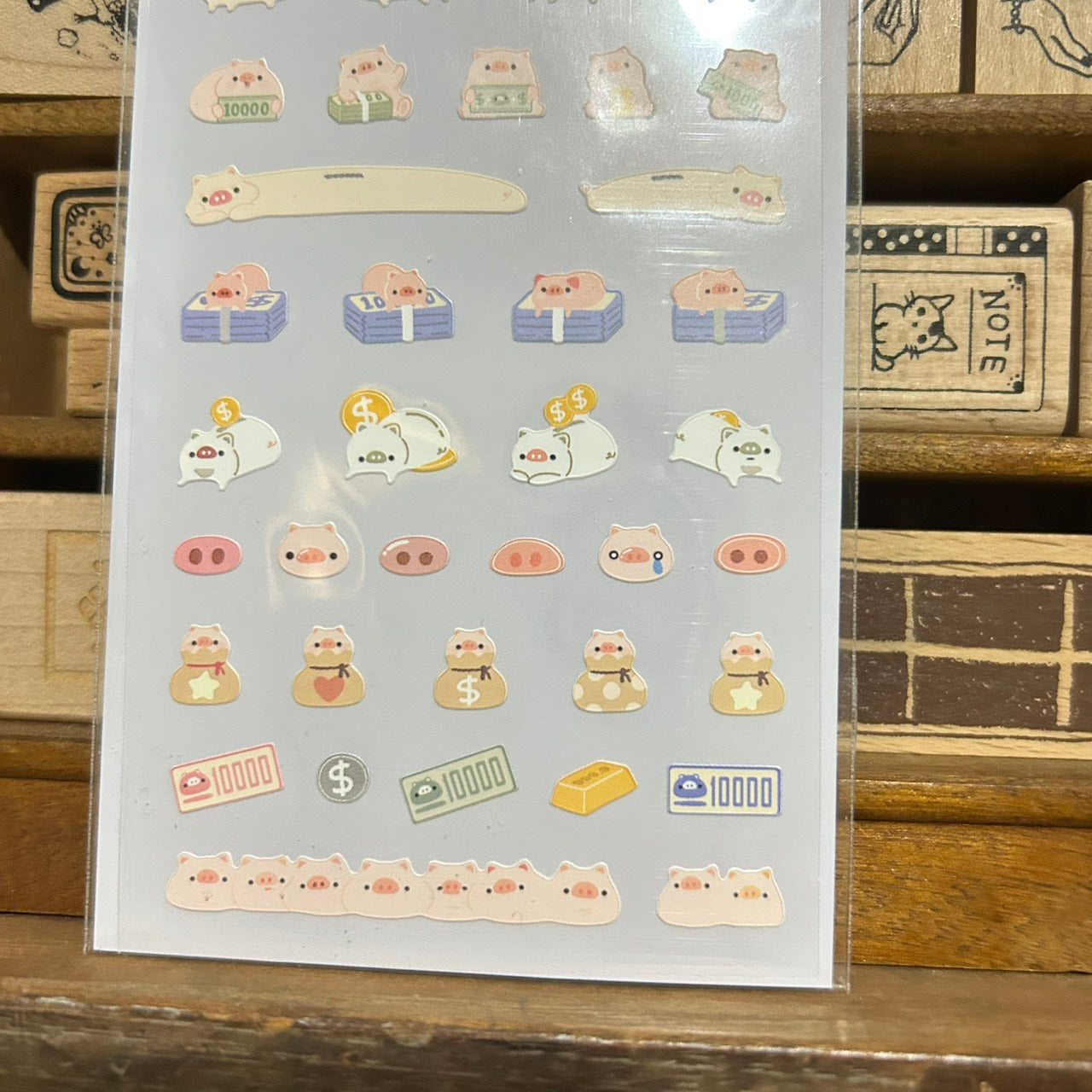 BERG mini Piggy Bank Sticker Sheet