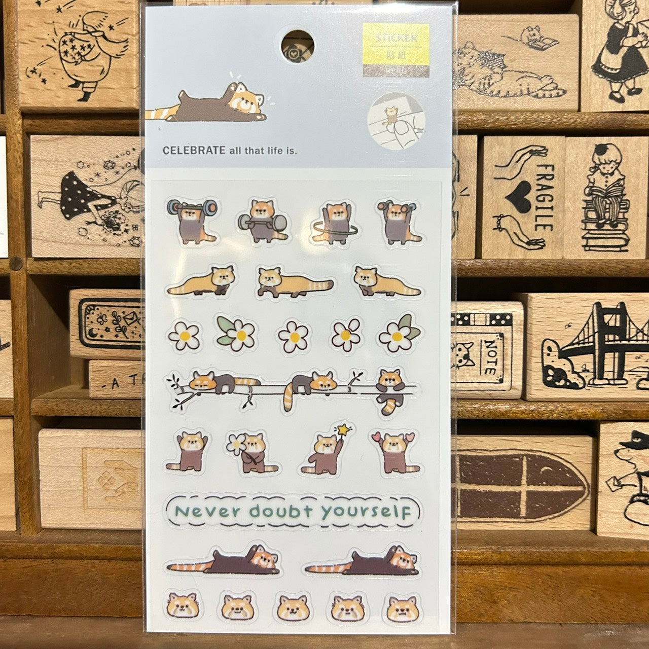 BERG mini Red Panda Sticker Sheet