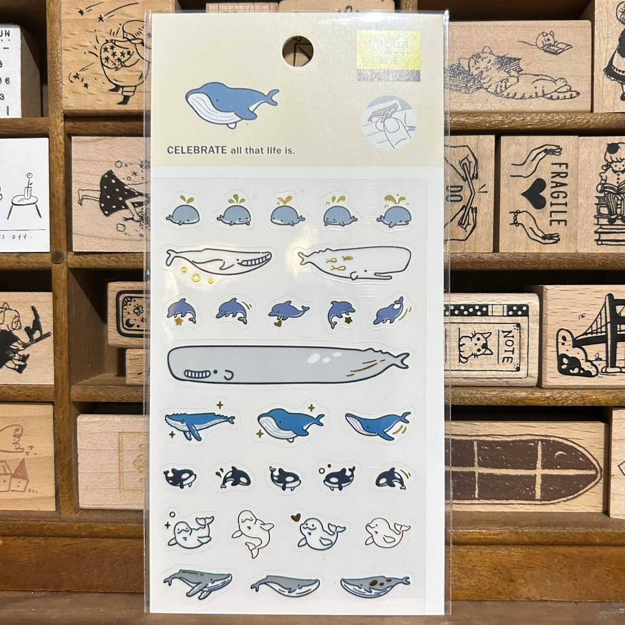 BERG mini Whale Sticker Sheet